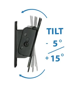 Mount-It! Low Profile Tilt TV Wall Mount for 13–32 Inch TVs, Slim Tilting TV Mount with +5°/−15° Tilt, VESA 75x75–100x100, Holds 44 lbs