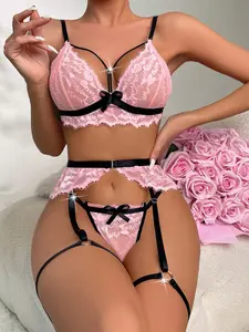 Lace Harness Garter Lingerie Set