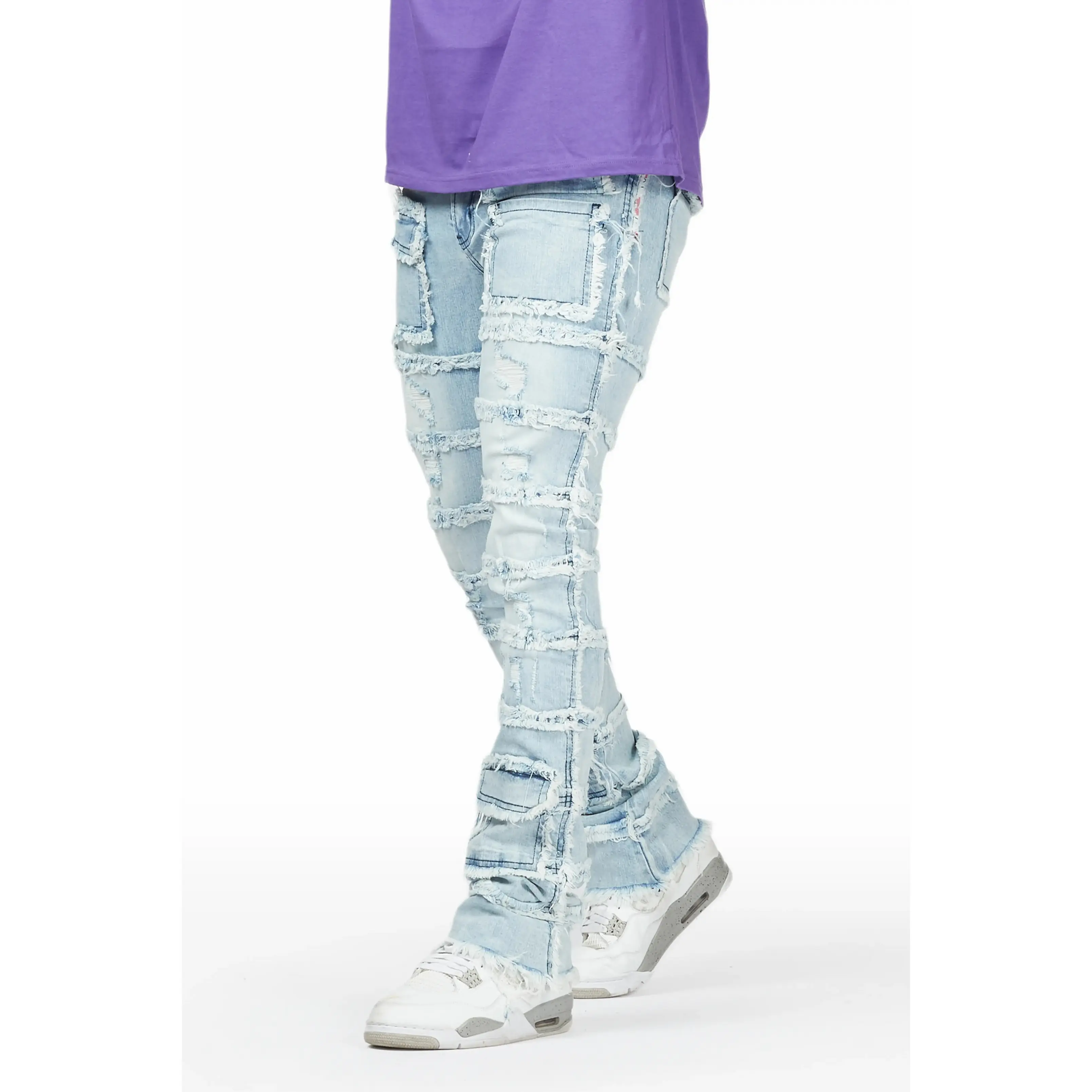 Josie Blue Stacked Flare Jean