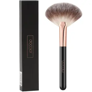 Fan Highlighter Brush for Precise Glow, Soft & Angled for Contouring & Blending. Perfect for Cheekbones, Nose, Cupid's Bow. Creates a Natural, Lit-From-Within Radiance.