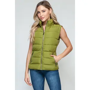 Snobbish Zip Up Turtleneck Vest with Pockets