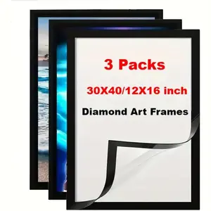 3 pcs Magnetic Wall Art Frames, Self-Adhesive 28x38cm for Easy Display & Storage, Plastic Transparent File Frame, Easy To Open From The Front, For Offices, Shops, Schools, Homes, Perfect for Organizing Documents & Photos