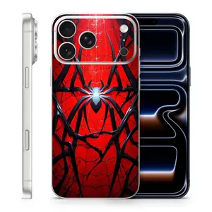 Vinyl Wrap Skin Spider Web Design, Removable, Compatible with iPhone