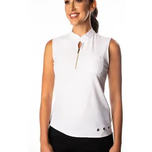 Polly White Sleeveless Polo - FINAL SALE