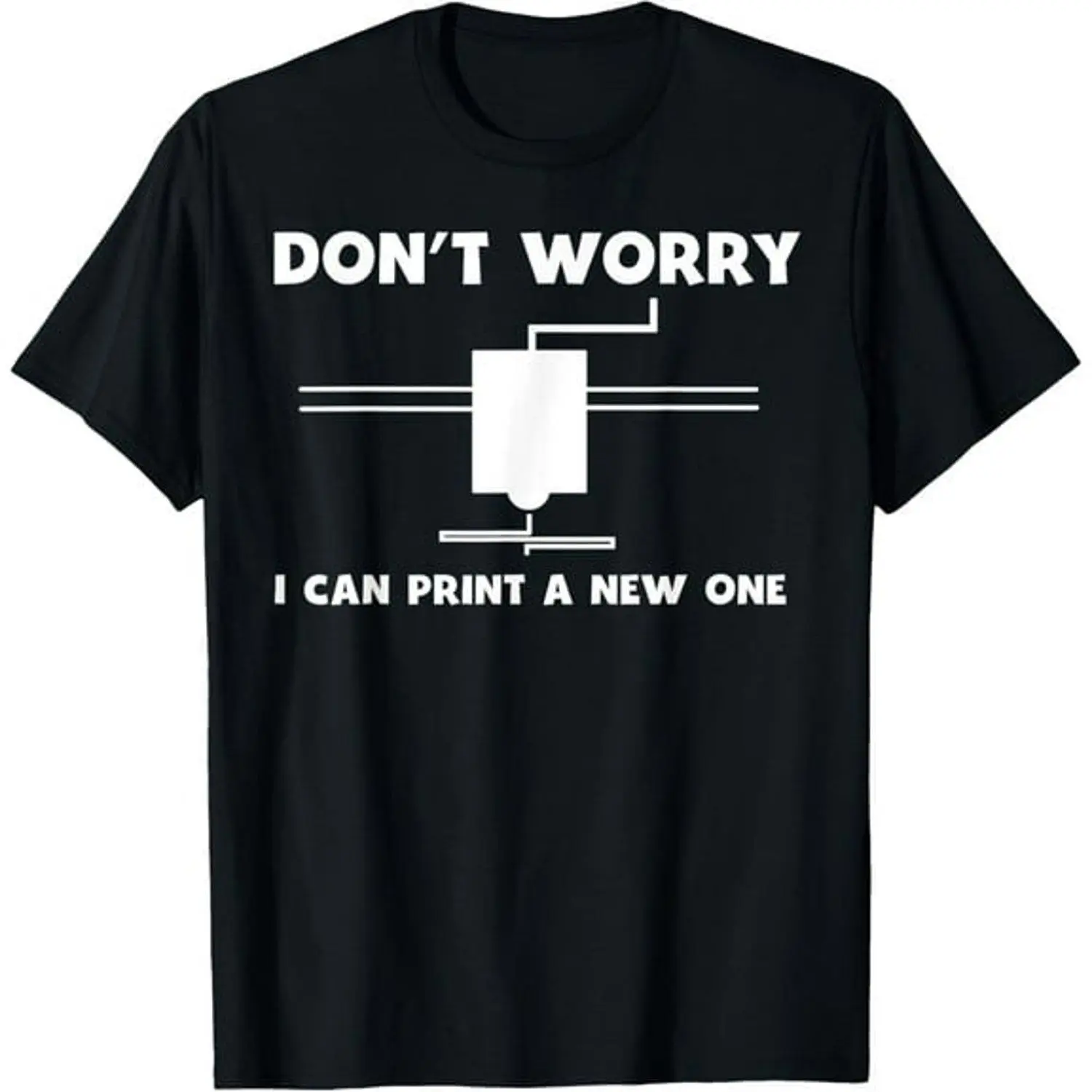 3D Printer Funny Creative Graphic T‑Shirt, Cool 3D Printing Theme Tee, Perfect Gift Idea For Geeks & Tech Enthusiasts Casual Short‑Sleeve Top