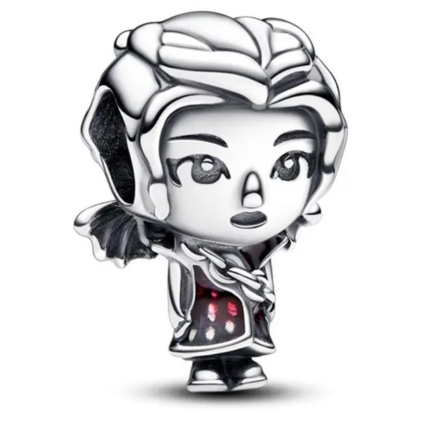 Pandora Game of Thrones Daenerys Charm - 792961C01, Enlarged Head, Fine Detailing, Dragon Scales, for Adults, Enamel Detail, Character Charm, Silver