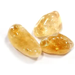 1 X Set of 3 Citrine Stones Gemstones Crystals