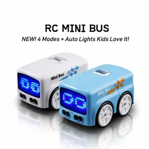 【Clearance Sale】Magic Mini RC Bus - Line following toy , Gesture Control Toy | 4 Fun Modes + Auto Light line following toy Help children enhance their energy for action,Usb Charging Cable,Stem Play,User Manual,Stem Play