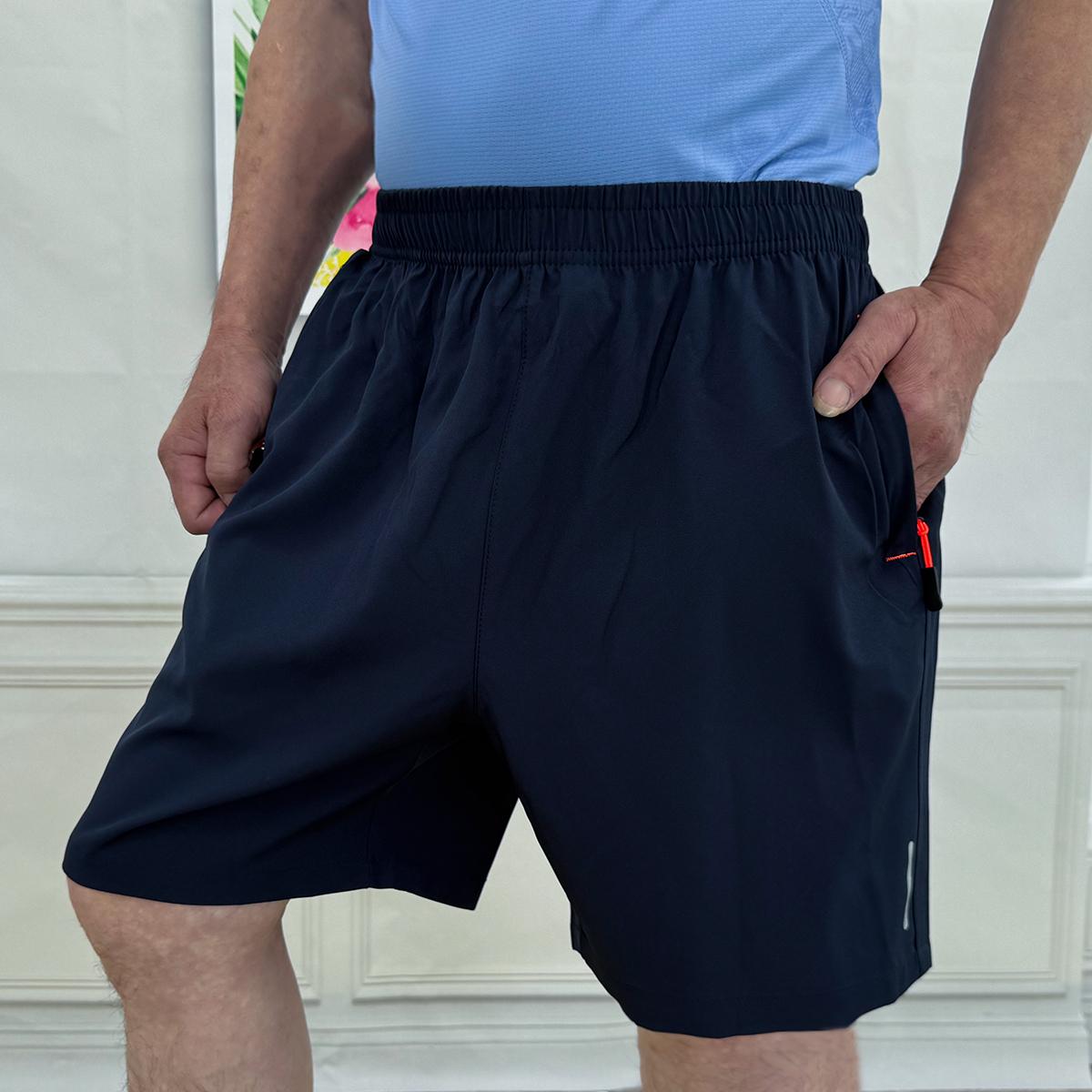 Mr.Pink Men's 5-Pack Dry-Fit Body-Fitting Solid Color Athleisure Gym Shorts - Mens Clothing, Breathable Bottoms with Zippered Pockets, Drawstring Waist, Multi-Size, Pocketed for Gym & Outdoor Wear,father'sdaygifts