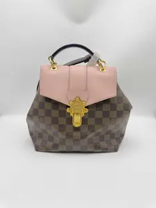Pre-owned Louis Vuitton Clapton Backpack | Multi Way Wear (Damier Ebene Pink Tan!)