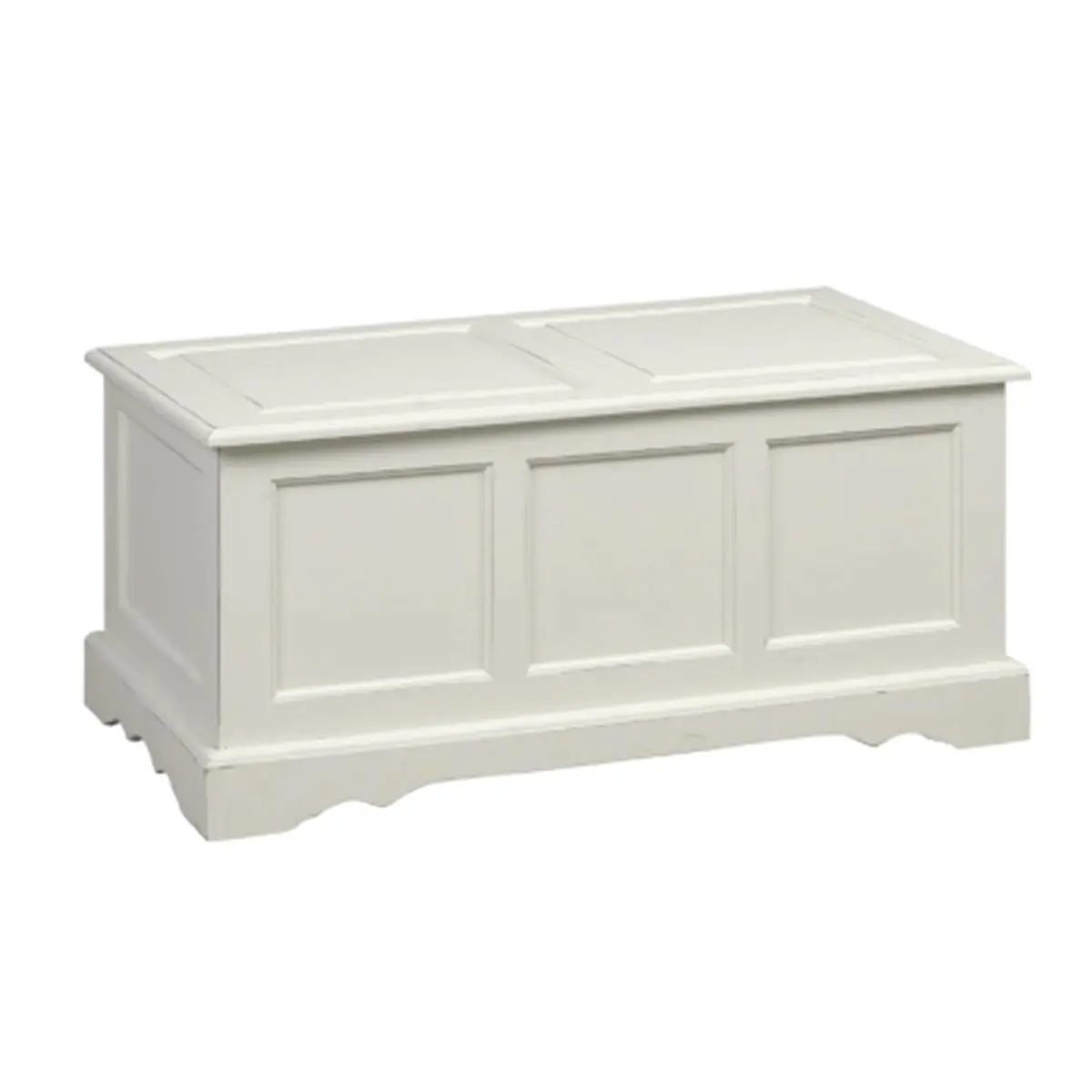 212 MAIN Handcrafted Wooden Chest Storage Cabinet - Heritage Look Blanket Holder with Antique Parchment Multi-Step Finish, Hand-Rubbed Edges, Indoor Hallway Furniture Solution