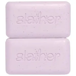 Slather Topicals Exfoliating & Smoothing Bar 100G - Pack of 2 for Soft Skin Body Care Product