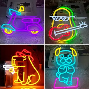 Animal Theme Capybara Neon Wall Decor, Motorcycle Neon Light, Bedroom Living Room LED Sign, USB Dimmable Neon Sign, Boy Gift Choice