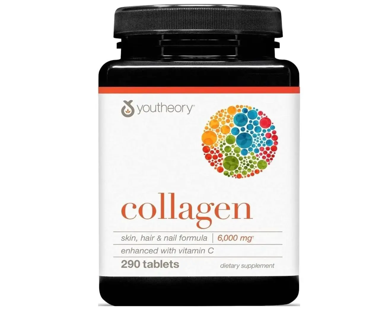 Youtheory Advanced Hydrolyzed Collagen Supplement, 6000mg, 290 Tablets (48-Day Supply) - With Vitamin C, for Hair, Skin, Nails, for Adults