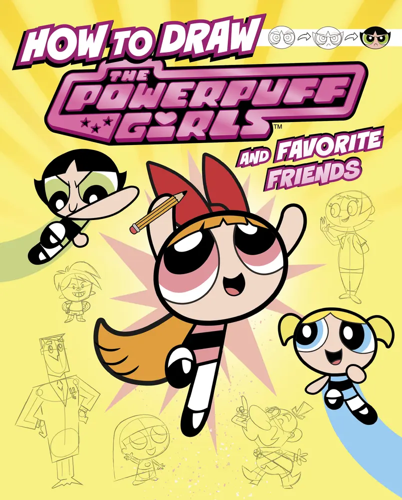 Used Sketch Tutorial Book - Mari Bolte Hardcover, Cartoon Art Drawing Guide for Kids, Teaches How to Draw Powerpuff Girls Bubbles Buttercup & Favorite Friends, School Educational Office Stationery Supplies, Kid Books