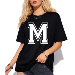 Letter M Initial Varsity Monogram Tee – Fashionable and Comfortable