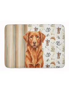 Carolines Treasures WDK7534RUG Animal-Inspired Art-Themed Cushioned Dyed Fabric Kitchen Mat, 19x27 in. Copper Nova Scotia Duck Tolling Retriever Coffee Bar Memory Foam Rug, Animal-Inspired Kitchen Rugs, Art-Themed Kitchen Rugs