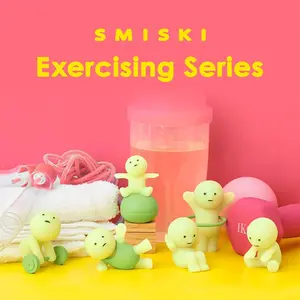 SMISKI Exercising Series Mini Figure | Glow in The Dark Blind Box Collectible Yoga & Gym Desk Decor