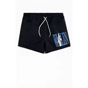 PacSun Men's Morgan Wallen Black 4.5" Swim Trunks