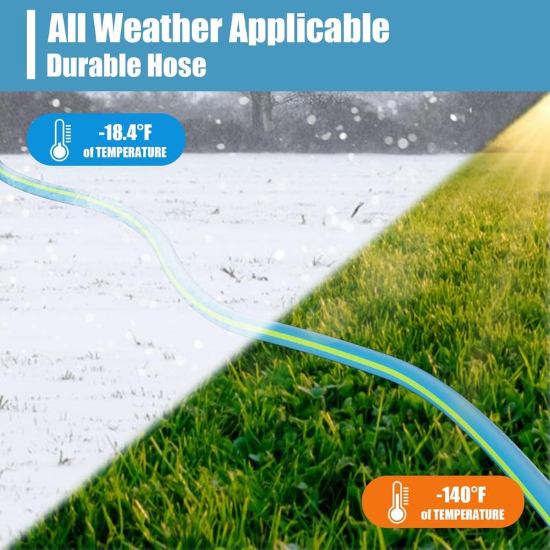 Flexible Short Garden Hose 5/8 10FT: Hybrid Rubber Portable Length Hose - Lightweight Water Hose with Male to Female Fittings - Tangle-Free Hose for Cleaning Park,  Wash, Outdoor, Watering