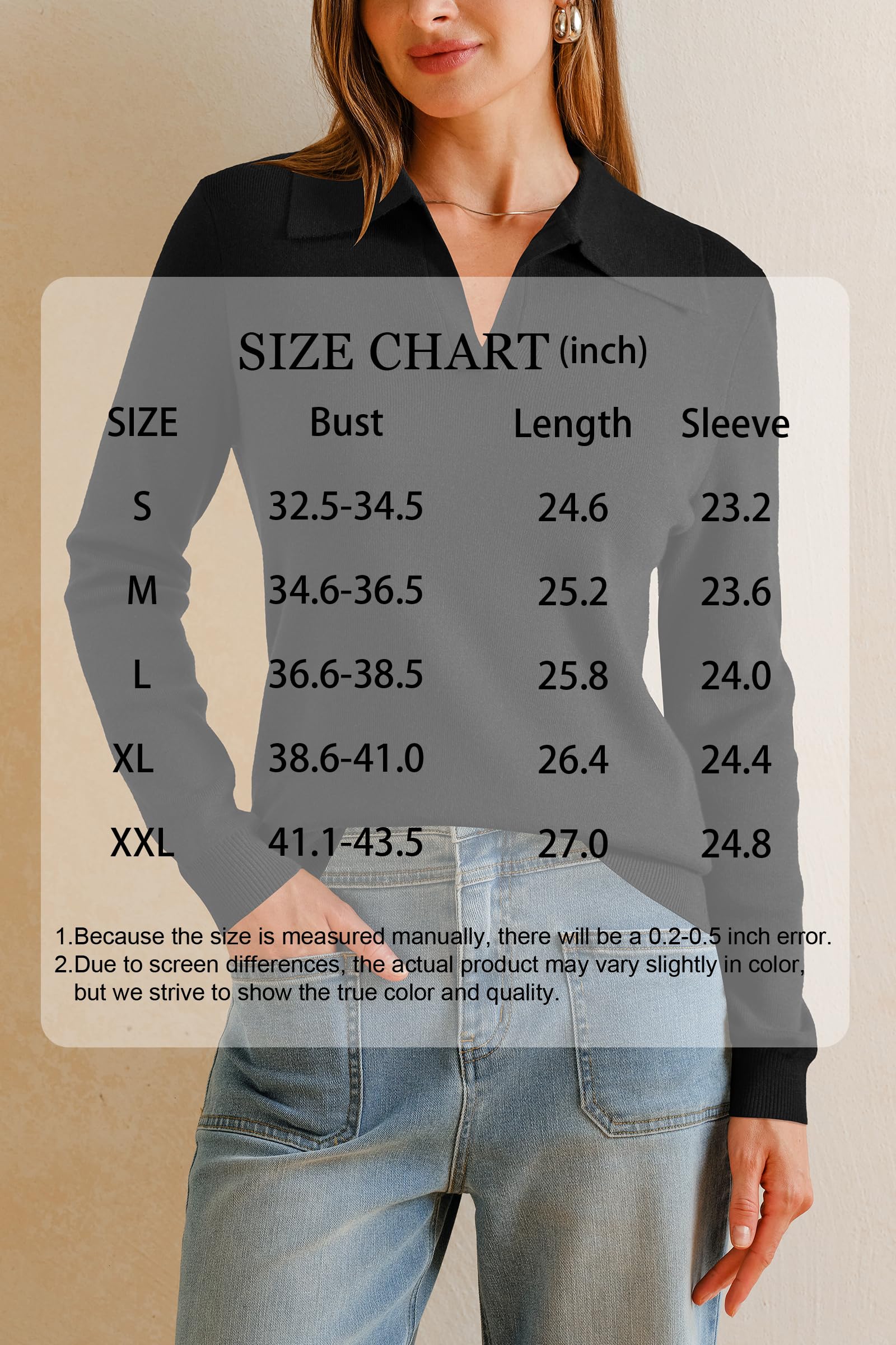 Arach&Cloz Women’s Wool Blend Polo Shirts Spring Sweaters Business Casual Outfits 2026