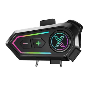 Wireless Motorcycle Helmet Headset Voice Assistant, 800mAh Long Standby, Wireless Hands-free Call Earphone MP3 Music Player Speaker for Moto