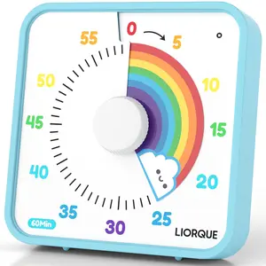 60 Minute Visual Timer for Kids and Adults, Non-Ticking 7.5 Inch Large Visual Countdown Timers for Classroom Desk Countdown Clock with Magnetic Backing, Kids Pomodoro Timer Clock summervibes