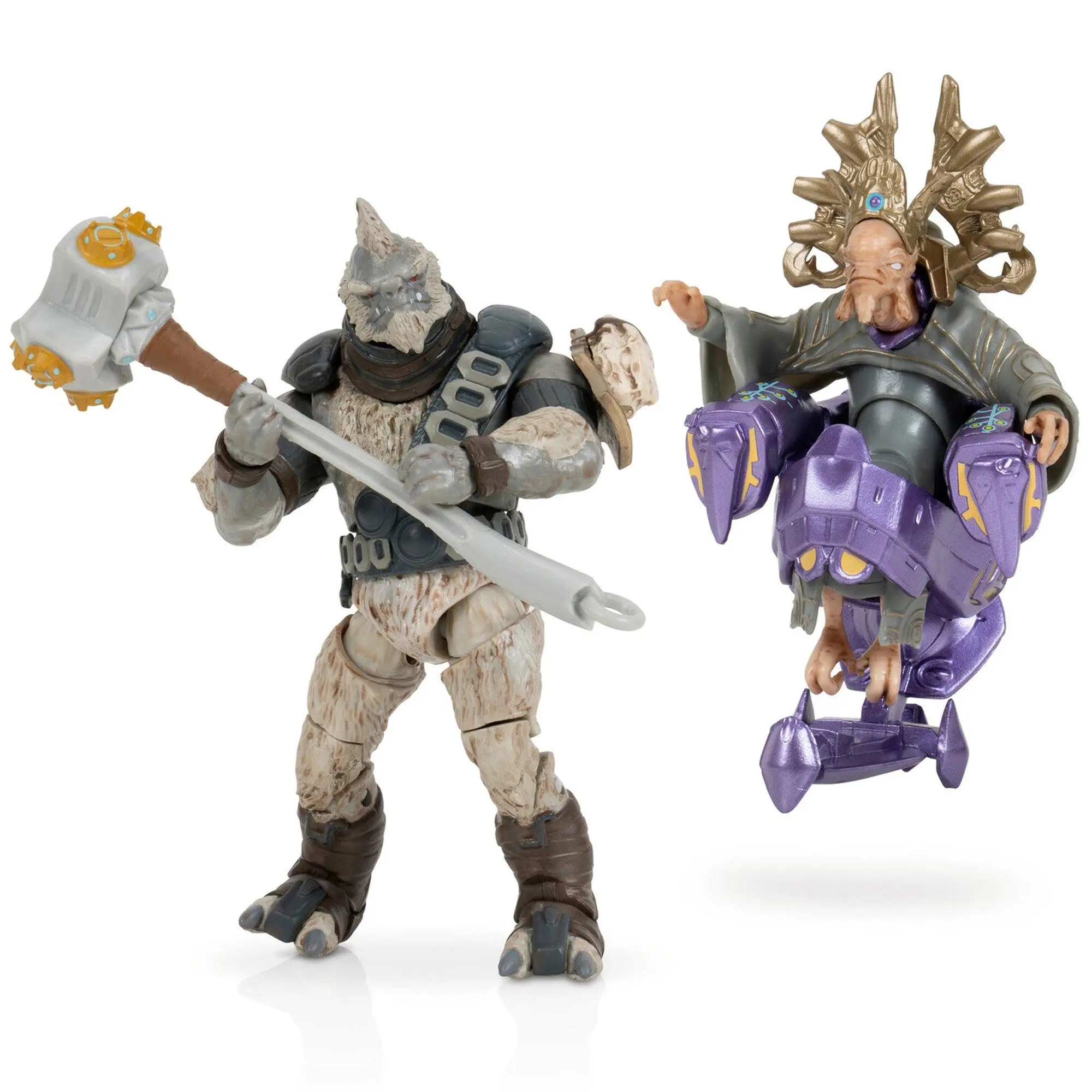 Halo Tartarus and Prophet of Mercy 2-Pack, "Fist of Rukt" Weapon Accessory, Highly Poseable Figures, Two Figure Stands for Play and Display