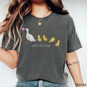 Comfort Colors Ducks in a Row Shirt, Funny Silly Goose Duck Tee, Gift for Mom or Animal Lovers Top