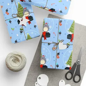 Anime Ghibli Gift Wrap Paper, Anime Christmas Totoro Gift Wrap Paper, Custom Gift Wrap - Vintage Ghibli Wrapping Paper for Anime Lovers - Magical Anime Wrapping Paper Gift for Fans of Timeless Stories - Ghibli Gift Paper