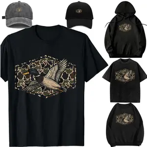 DIY-Unisex-Mallard Duck Camouflage Hunting Season T-Shirt Womenswear Soft Printed