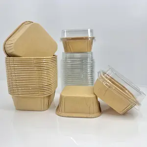 50 PCS Kraft Paper Loaf Pans – No-Scrub Baking, Oven & Freezer Safe