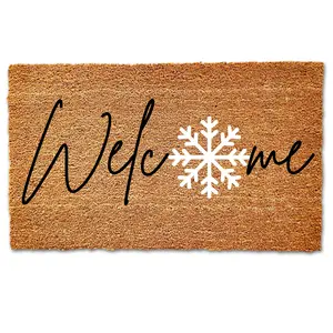 Welcome Snowflake Doormat, Winter Doormat, Welcome Mat, Winter Decor, Outdoor Rug, Christmas Doormat, Front Doormat, Christmas Decor, Snow