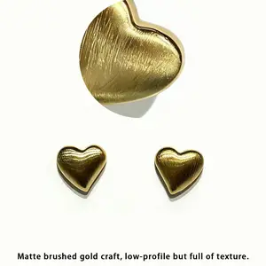 Dainty Smooth Heart Shape Gold Stud PairUltra-Light Comfort Fit | Must-Have Staple for Brunch, Travel & Soft Evening Looks! Earrings
