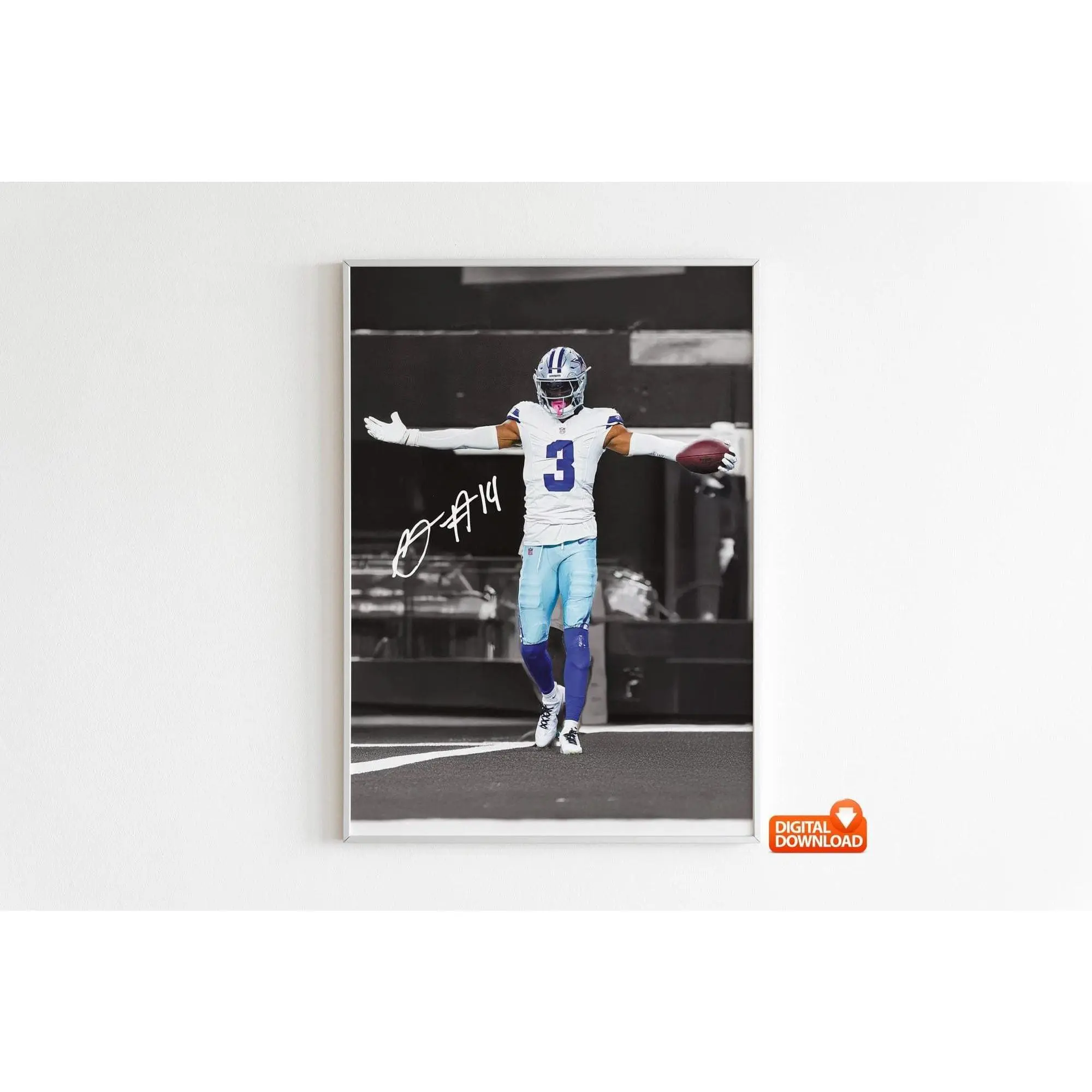George Pickens Poster, Signed Football Poster, Best Gift For Fans( Unframed - Print Only )