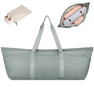 sportsnew Large Yoga Mat Bag with Shoes Bag and Wet Compartment Ladies Pilates Gym Bag with Yoga Mat Holder Yoga Bag with Adjustable Mat Strap for Women Men