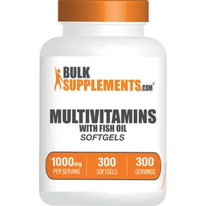 BulkSupplements - Multivitamins (With Fish Oil) - Immune - Energy Production - 300 Softgels - 1000mg per Serving