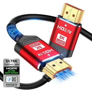 MYY (3.3Ft/1M) 8K 10K HDMI 2.1 Cable 48Gbps, Certified Ultra High Speed HDMI ®     Cable Braided Cord-4K@120Hz 8K@60Hz, DTS:X, HDCP 2.2 & 2.3, HDR 10 Compatible with Roku TV/PS5/HDTV/Blu-ray