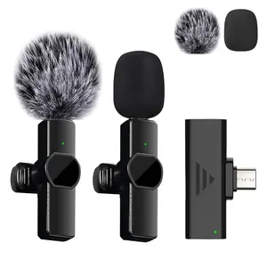 Wireless Lapel Microphone, Portable Clip-On Mic for Lectures & Interviews, Live Podcast Equipment, Ideal for Audio Recording & Broadcasting