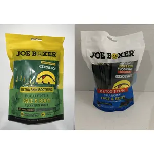 1 Pack of Joe Boxer Eucalyptus Face & Body Cleansing Wipes (Two color packaging, shipped one randomly), 30 Individually Wrapped