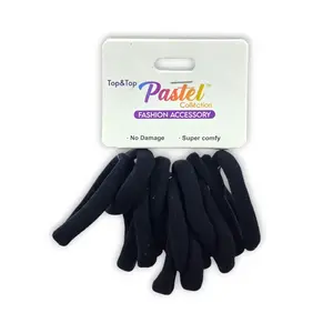 Pastel Collection Ponytail Holders (Black)