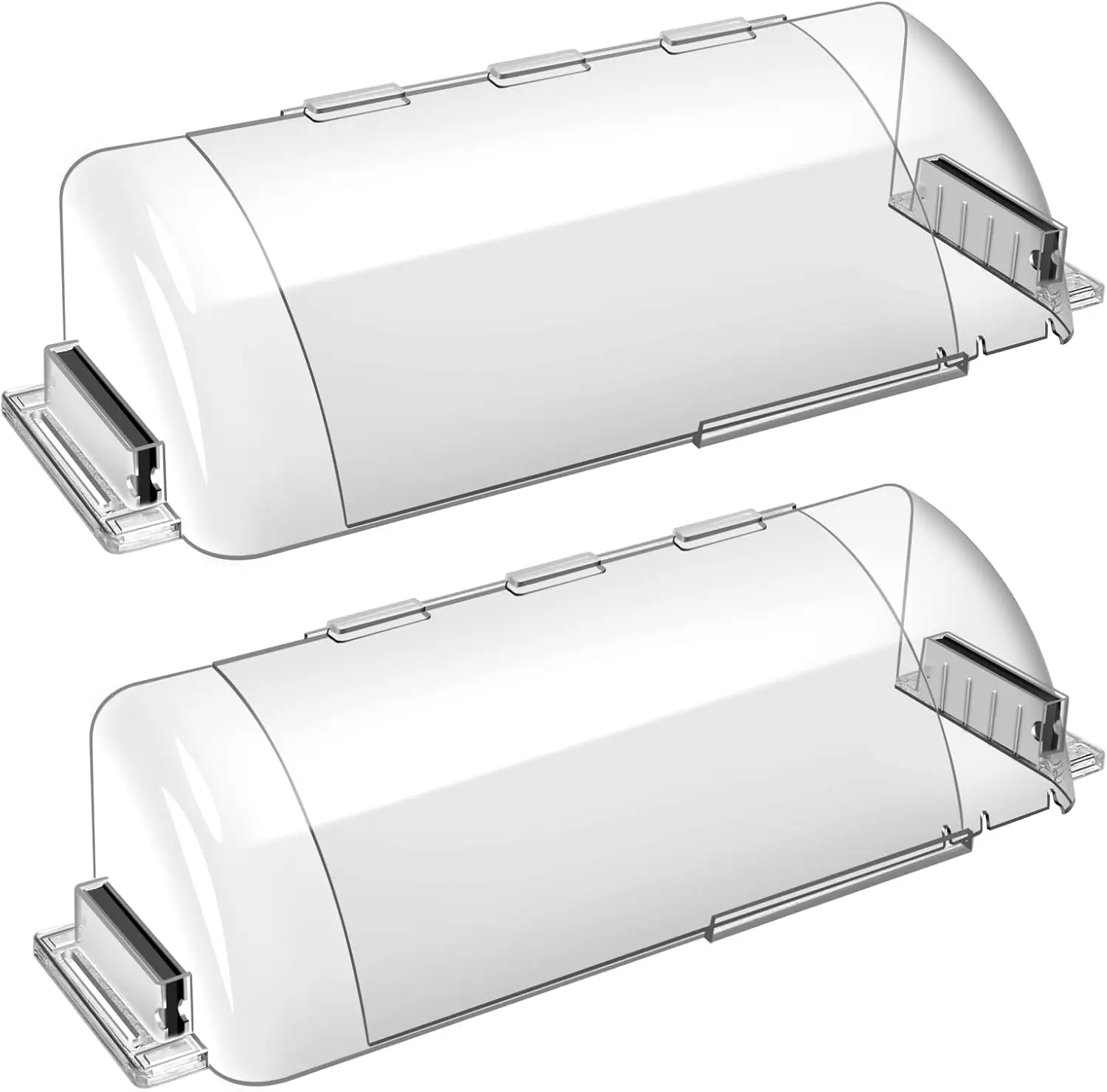 9-15.5 Inch Adjustable Air Vent Deflectors, 2 Pack Clear Magnetic Air & Heat Deflector for Sidewall, Ceiling Registers and Vents