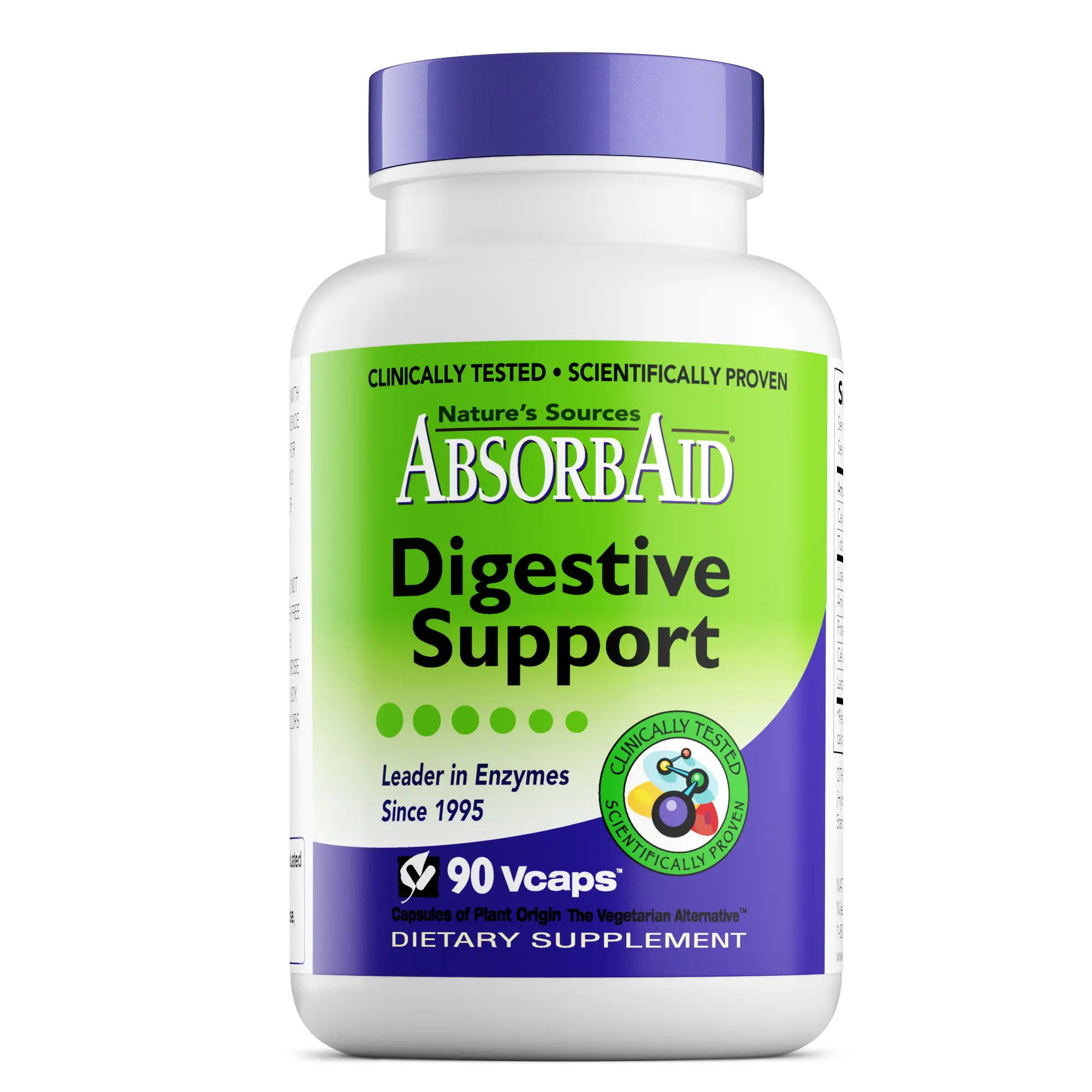 AbsorbAid Original Formula Digestive Enzyme Blend - 90 veggie capsules for better digestion & absorption of the foods you eat - recommended by doctors