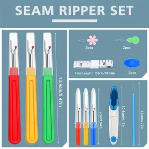 15 piece set of sewing machine and tool kit - professional sewing machine, cutting machine, tape measure, needle, needle pad, and cutting tool, used for quick thread removal, DIY crafts, and home use