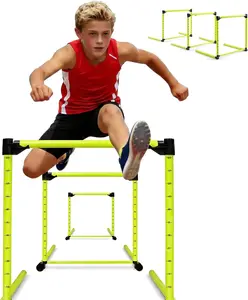 ​3PCS Height Adjustable Hurdles Training Equipment, Hurdles Track and Field for Agility & Speed Training, Detachable Track Hurdles with Carry Bag for Soccer Football Basketball, Tool-Free Setup