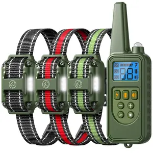 Jugbow Dog Collar 3 Dogs - 3300FT Dog Training Collar with Remote, IPX7 Waterproof E Collar for Dogs Training Rechargeable Collars for Large Medium Small Dogs (10-120lbs)