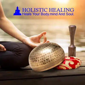 Nepal Singing Bowl Set — Meditation Sound Bowl Handcrafted in Nepal for Yoga, Chakra Healing, Mindfulness, and Stress Relief — Unique Spiritual Gifts for Women and Men