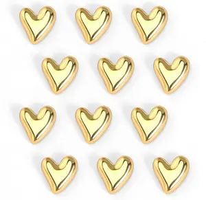 12Pcs Heart Fridge Magnets, Gold Refrigerator Magnet,0.79in Small Love Heart Cute Magnets for Refrigerator, Decorative Magnet for Fridge Kitchen Home Office Whiteboard Decor