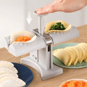 Stainless Steel Dumpling Mold Set, Dual Layer Design, Durable Stainless Material, Ideal for Home Kitchen Use & DIY Projects