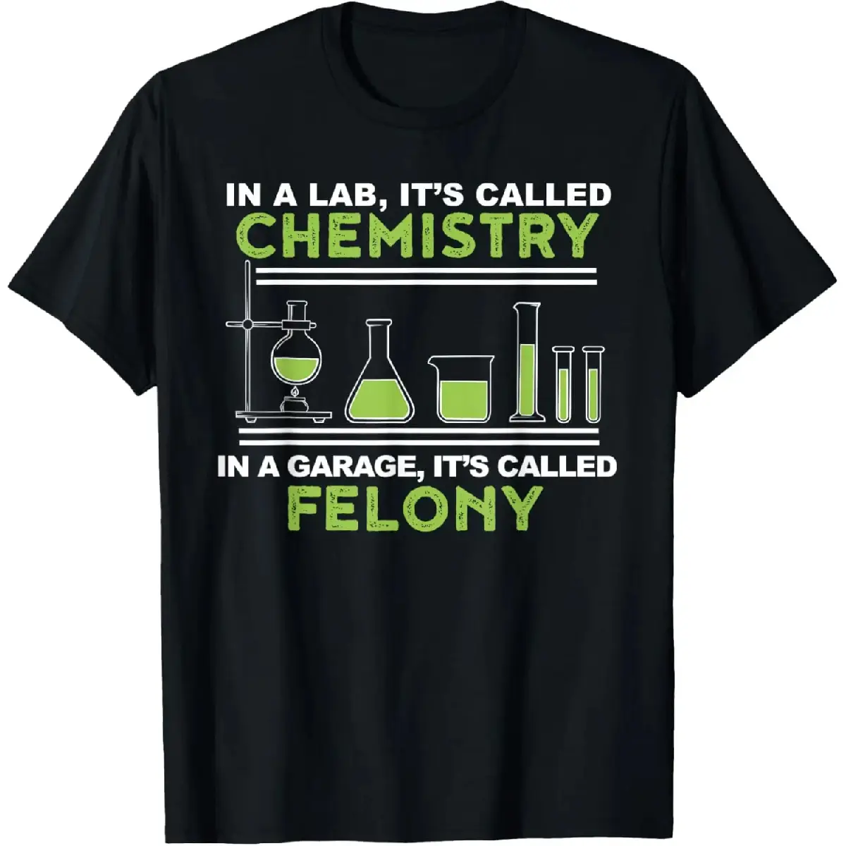 Men's Funny Chemistry Graphic T-Shirt - Menswear, 100% Soft Cotton Classic Fabric, Relaxed Fit Casual Shortsleeve Top for Everyday Wear, Round Neck